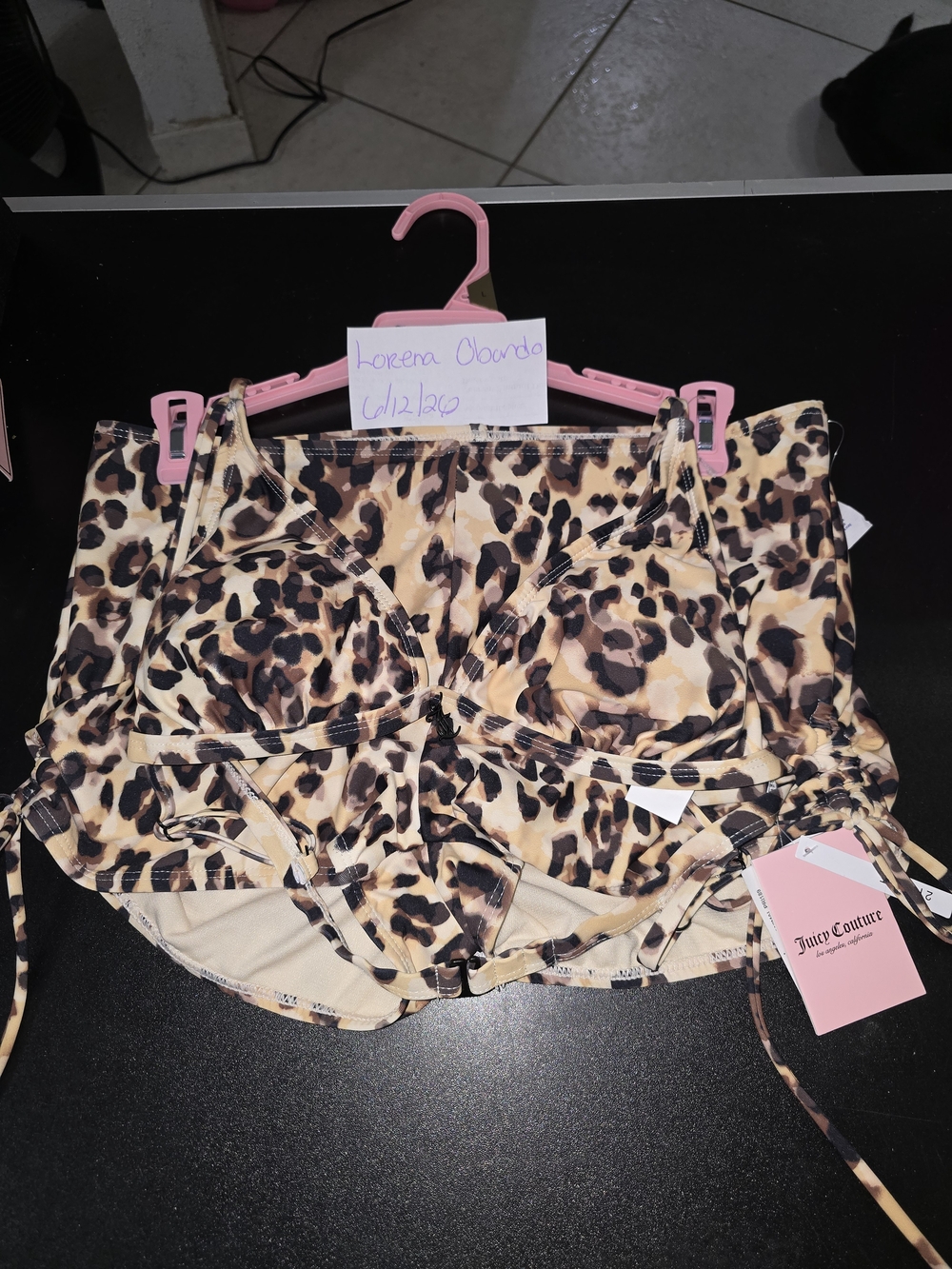 Juicy Couture Leopard 2pc.Swimsuit Size Large